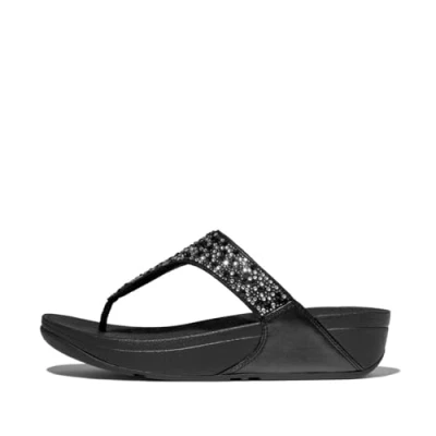 Afbeelding van FitFlop Lulu Crystal Mix Toe Post Sandals Teenslippers