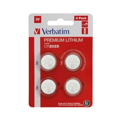Afbeelding van Verbatim Lithiumbatterij Knoopcel CR2025 3V 4x(#49532)