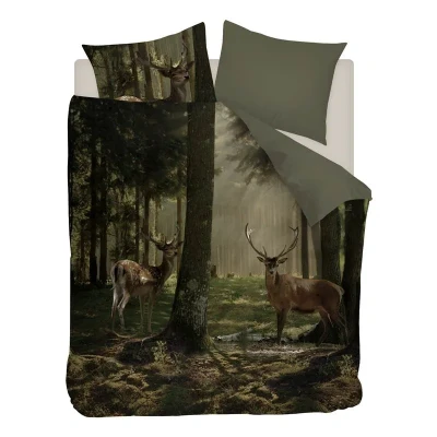 Afbeelding van Snoozing Sunrise Forest Flanel Dekbedovertrek Lits jumeaux 240x200/220 cm Multi kleur