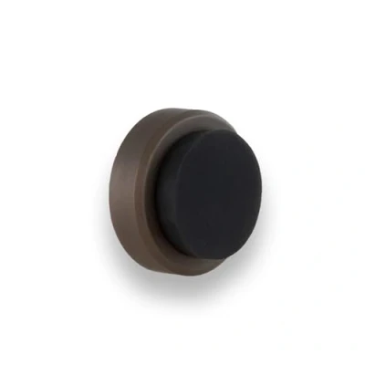 Afbeelding van EVI Herrajes I 205/24 RU Deurstopper, zelfklevend, wandmontage/greep, 24 x 14 mm, discrete afmetingen, rustieke messing afwerking, inclusief schroef + pluggen