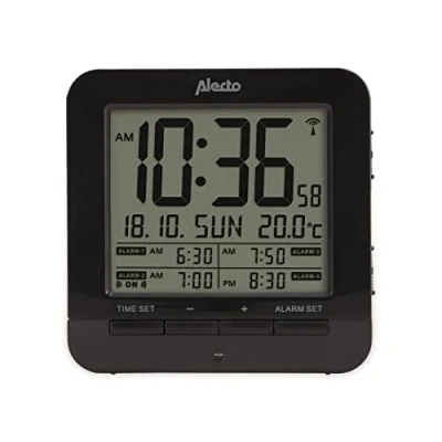 Afbeelding van Alecto AK 20 Digitale wekker met thermometer, zwart Black