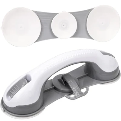 Afbeelding van Belle Vous 2 Pak Handicap Grijpstangen Rails met 3 Zuignappen Veiligheidshandvat voor Minder Validen Badkamer, Douche &amp; Badkuipen Mobiliteitshulp Handrail Accessoires Ouderen/Senioren