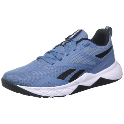 Afbeelding van Reebok NFX Trainer Trainingsschoen, Heren, Maat: 44.5, Blue/black/footwear white Textiel/ synthetisch