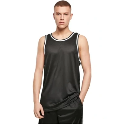 Afbeelding van Build Your Brand Heren Mesh Tanktop Neck Gaiter, zwart/wit, 4XL