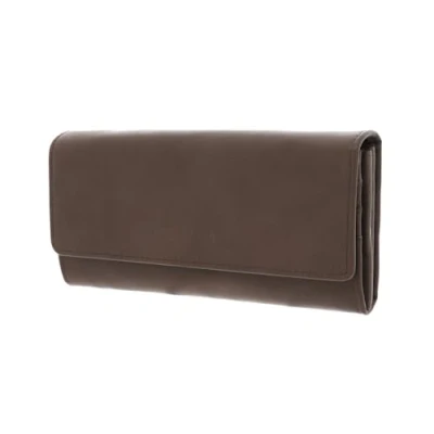 Afbeelding van FREDsBRUDER Leren Portemonnee Jola Wallet Flappy Taupe Bruine