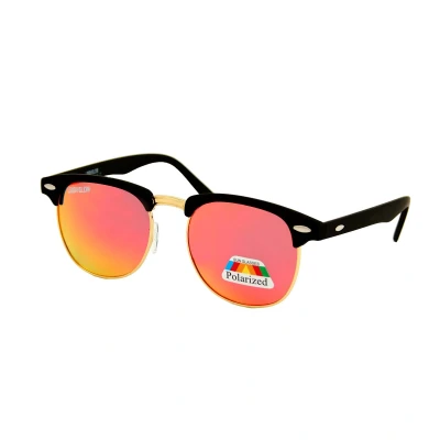 Afbeelding van LOUD AND CLEAR® Heren Zonnebril Dames Club Zwart Rood Oranje Spiegel Gepolariseerd Polariserend