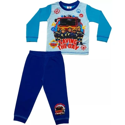 Afbeelding van Brandweerman Sam pyjama blauw Fireman pyama katoen maat 92/98