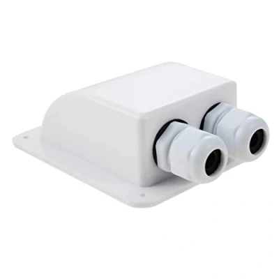 Afbeelding van Dreld Kabeltoegangsklier, Waterdichte kabeltoegangsplaat Zonnedraad ABS Connector Dual Cable Entry Behuizing voor alle kabeltypen 2 tot 6 mm², Geschikt Solar Photovoltaic Panel, RV, Camper, Caravan, Boot