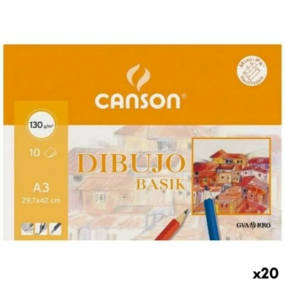 Afbeelding van Tekenblok Canson Basik 10 Lakens (20 Stuks)