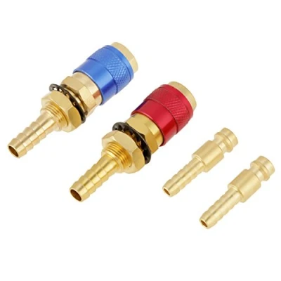 Afbeelding van 2 stuks 8 mm watergekoelde &amp; gasadapter snelkoppeling voor WIG lasbrander