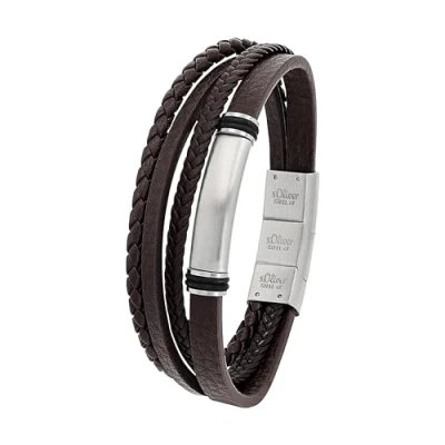 Afbeelding van s.Oliver Armband, Heren, Maat: One Size, Brown