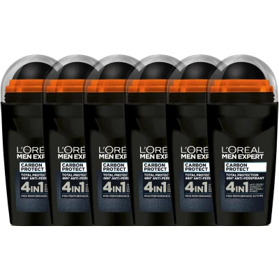 Afbeelding van 6x L’Oréal Paris Men Expert Deodorant Roller Carbon Protect 50 ml