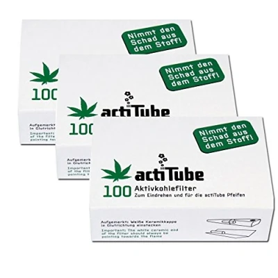 Afbeelding van 300 actiTube actieve koolfilter (3x100). Meer rookgenot door kool.