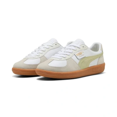 Afbeelding van Palermo leren sneakers uniseks, Groen/Grijs/Wit, Maat 37 PUMA