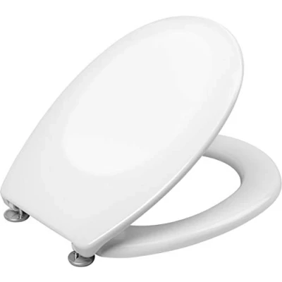 Afbeelding van Cornat Wc bril &quot;Siros&quot; klassieke witte look onderhoudsvriendelijk duroplast eenvoudig ontwerp past in elke badkamer/toiletbril/wc deksel / KSSI00