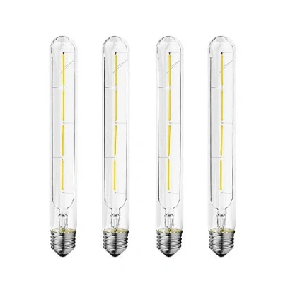 Afbeelding van 4 stuks LED T30 E27 4W gloeidraad Edison Vintage decoratieve buisvormige gloeilamp koud wit licht 6000K, 360 stralingshoek AC220 240V