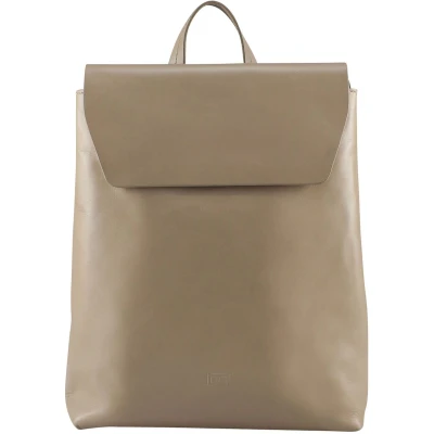 Afbeelding van JOST Leren Vrije tijd Rugzak met laptopvak Arva Backpack Ecru Taupe