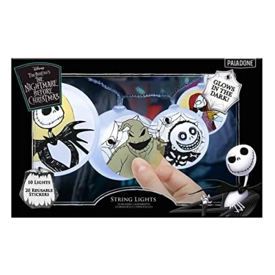 Afbeelding van Paladone Products The Nightmare Before Christmas Glow In Dark With Sticker Lichtslinger Multicolours