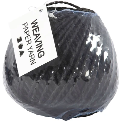 Afbeelding van Creotime garen Weaving Paper 3 mm zwart 40 meter per bol