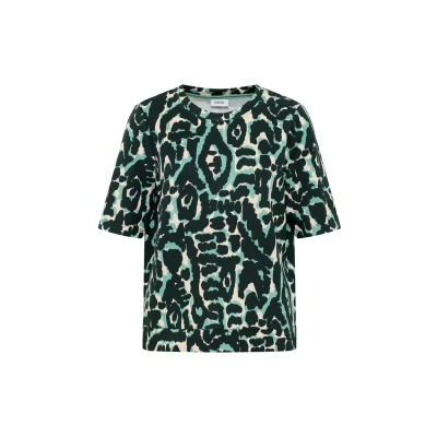 Afbeelding van Cecil Touch Tshirt print, Dames, Maat: Large, Grün