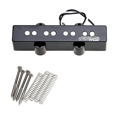 Afbeelding van Wilkinson M series WOJB Variable Gauss Alnico 5 Jazz Bass Element Hals Pickup Vintage Toon Set voor 4 snarige J stijl Basgitaar, Zwart