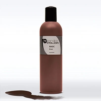 Afbeelding van Senjo Color Bodypainting verf 250ml bruine vloeistof voor airbrush, spons, penseel