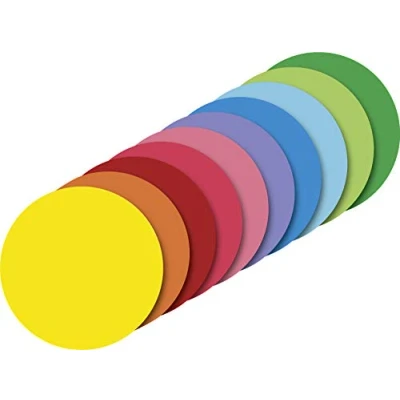 Afbeelding van Heyda 204875615 vouwbladen rond, uni Ø 15 cm, 10 kleuren gesorteerd