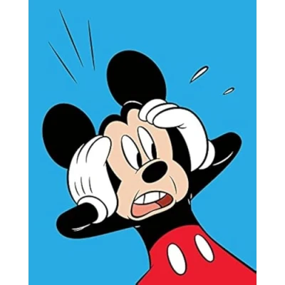 Afbeelding van DISNEY Canvas 40X50 Mickey Mouse Shocked