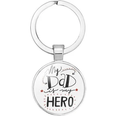 Afbeelding van Akyol my dad is hero sleutelhanger Vader Papa Familie Vaderdag cadeautje cadeau
