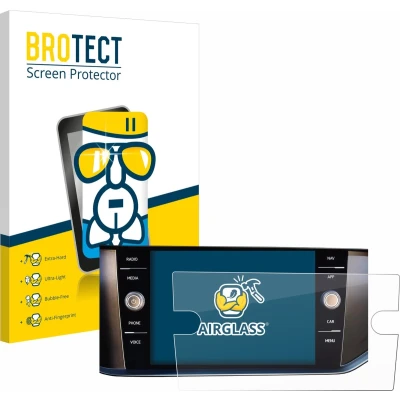 Afbeelding van BROTECT Screenprotector voor Volkswagen T Cross 2022 Discover Media 8&quot; Folie Beschermfolie Beschermglas transparant