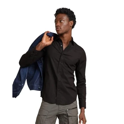 Afbeelding van G STAR slim fit overhemd Uniform zwart