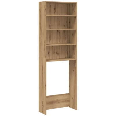 Afbeelding van Wasmachinekast 64x24x190 cm artisanaal eikenkleur