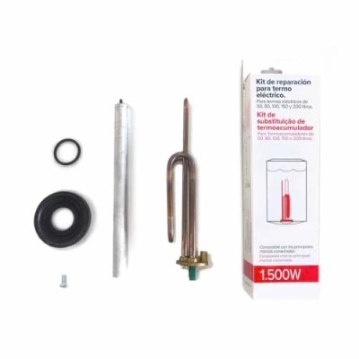 Afbeelding van Ariston Accessoires voor elektrische boilers, reparatieset thermosflessen van verschillende merken met gebogen weerstand (1500 W) + magnesiumanode rubberen afdichting