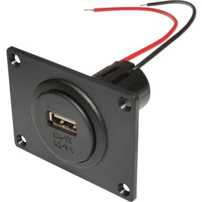 Afbeelding van ProCar 67332501 Power USB inbouwstopcontact met montageplaat Stroombelasting (max.): 3 A Geschikt voor