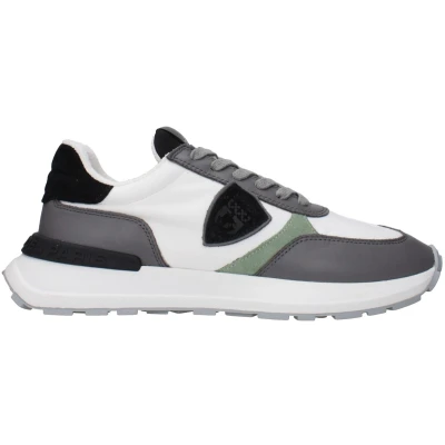 Afbeelding van Fabric Sneakers with Front and Back Logo Vintage Effect White