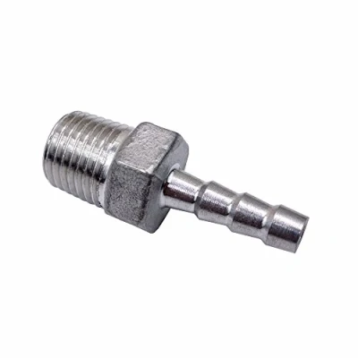 Afbeelding van slangweerhaak SENRISE roestvrij staal SS304 buitendraad koppeling fitting connector BSP voor veel verschillende buizen 1/8 1/2 (1/4 x 8 mm)