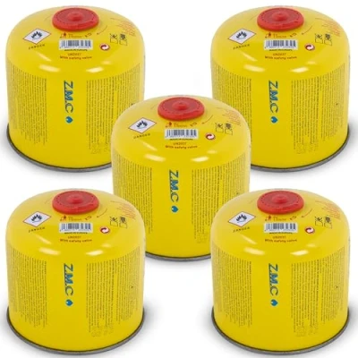 Afbeelding van Z.M.C 5 x gaspatronen 300 g, propaan/butaangas 600 ml, gaspatroon EN417 euroschroefdraadaansluiting, schroefpatroon voor gasfornuis, gasbrander, onkruidbrander, universele drukgasbus met