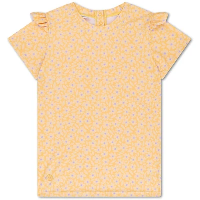 Afbeelding van Swim Essentials Geel Bloemen UV Zwemshirt met korte mouwen Maat 62/68