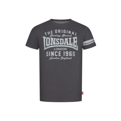 Afbeelding van Lonsdale Normale Passform Winnard Tshirt print, Heren, Maat: Medium, Anthracite grey