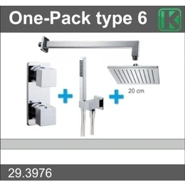 Afbeelding van Xellanz one pack inbouwthermostaatset type 6 CHR (20cm)