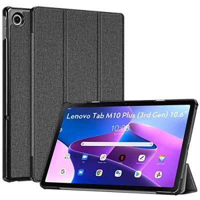 Afbeelding van FINTIE Hoes voor Lenovo M10 Plus 3rd Gen 10,6 inch 2022 (TB125 / TB128) Dunne harde hoes, lichtgewicht opvouwbare bescherming Tab 3e generatie, grijs