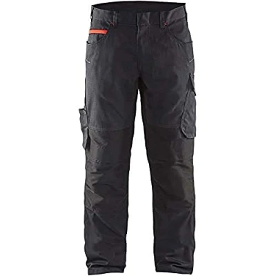 Afbeelding van Blaklader Service werkbroek met stretch en spijkerzakken 1496 1330 Groen/Zwart D108