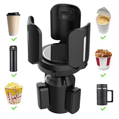 Afbeelding van IULONEE Autobekerhouder Car Cup Holder Expander adapter Verstelbare Basis Auto Waterbekerhouder Autoaccessoires voor Fles Drink houder Motorfiets Drinkbekers (Zwart)