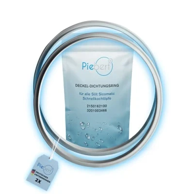 Afbeelding van 2 x Piebert afdichting 39154 22 cm voor Silit Sicomatic® snelkookpan deksel, grijs, siliconen, binnendiameter, 24,5 buitendiameter 3 l 4,5 6,5 8,5 zoals 4004633162100