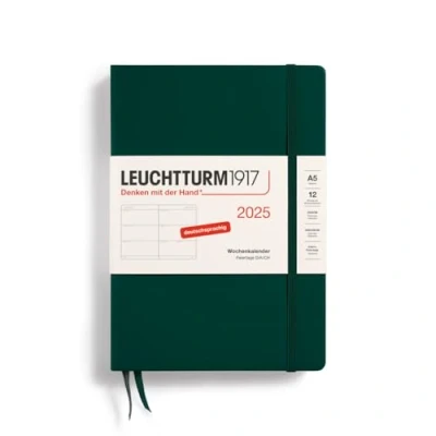 Afbeelding van LEUCHTTURM1917 370546 weekkalender medium (A5) 2025, Forest Green, Duits