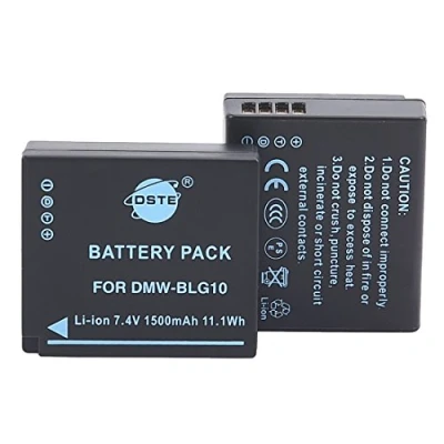 Afbeelding van DSTE 2pcs DMW BLG10 BLG10E Li ion Batterij compatibel met Panasonic Lumix DMC GF3, GF5, GF6, GX7, LX100, GX80, GX85