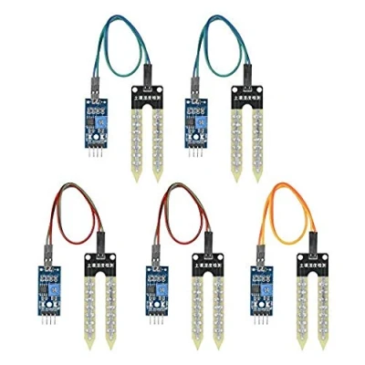 Afbeelding van iHaospace 5 x vloerhygrometer, vochtdetectiemodule, kit voor Arduino Raspberry PI, automatisch irrigatiesysteem