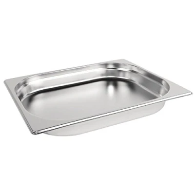 Afbeelding van Vogue K925 roestvrij staal 1/2 Gastronorm Pan 2.5Ltr/40mm diepe voedselcontainer, zilver