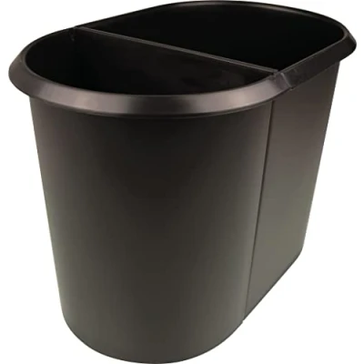 Afbeelding van Helit H6103795 Duo System prullenbak the double, 20 liter/9 liter, zwart