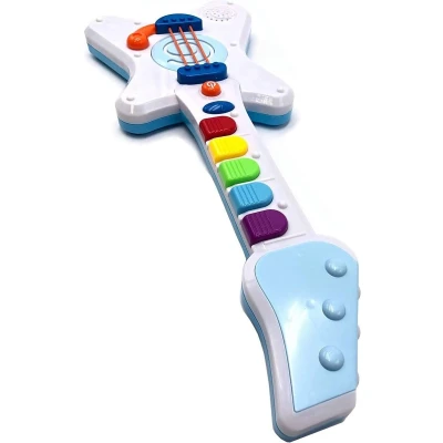 Afbeelding van Speelgoedgitaar met Licht en Geluid Tachan Elektrisch Gitaar voor Kinderen Baby Inclusief Batterijen 45 cm